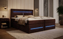 Boxspringbed Minera met LED, USB en opbergruimte