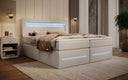 Boxspringbed Minera met LED, USB en opbergruimte