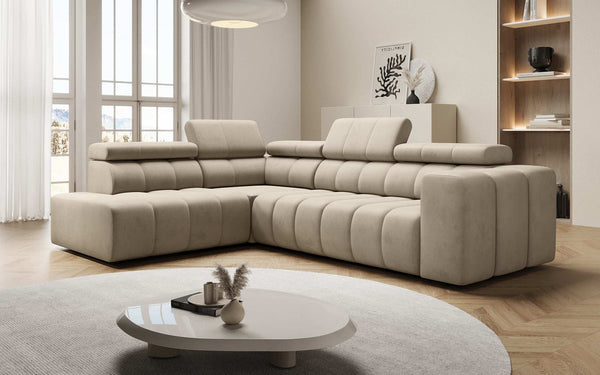 Designer-hoekbank Aurora met elektrische slaapfunctie