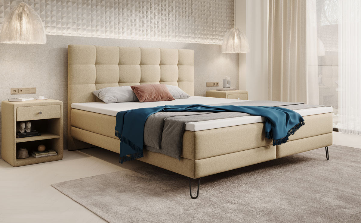 Boxspringbed Merlara met stoffen poten