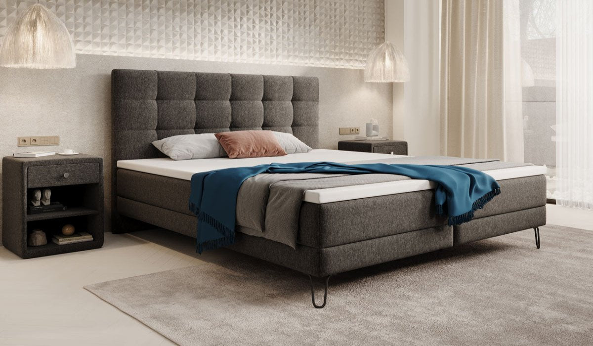 Boxspringbed Merlara met stoffen poten