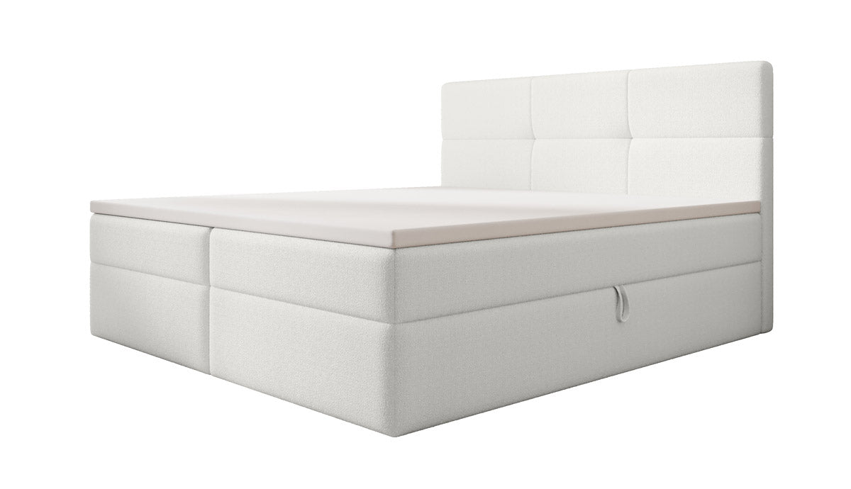 Boxspringbed Eleonora Bouclé met opbergruimte