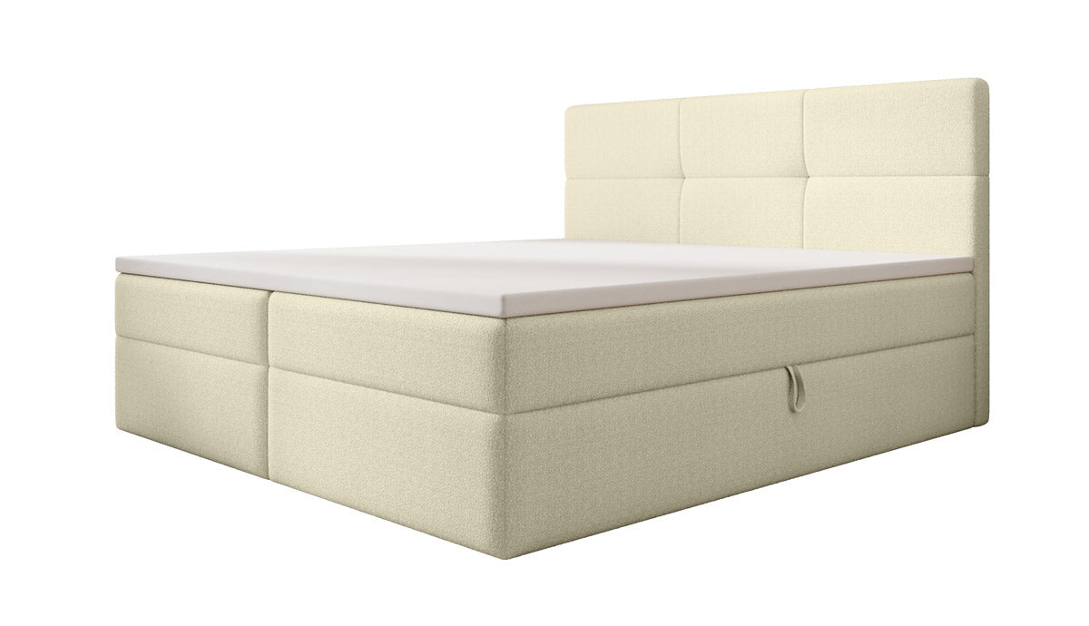 Boxspringbed Eleonora Bouclé met opbergruimte