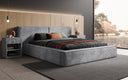 Designer gestoffeerd bed Ophelia in corduroy met opbergruimte