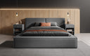 Designer gestoffeerd bed Ophelia in bouclé met opbergruimte
