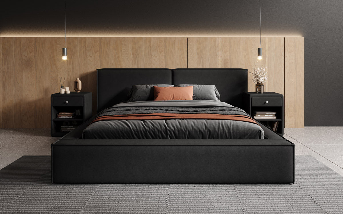 Designer gestoffeerd bed Ophelia met opbergruimte