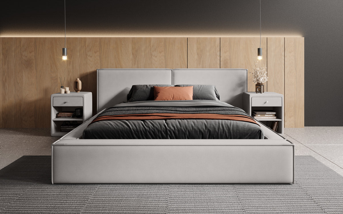 Designer gestoffeerd bed Ophelia met opbergruimte