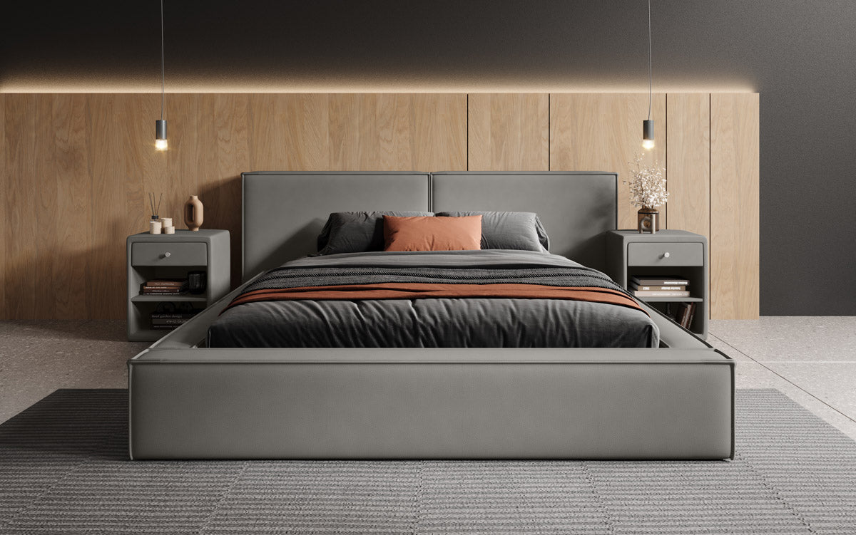 Designer gestoffeerd bed Ophelia met opbergruimte