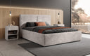 Designer gestoffeerd bed Elara in corduroy met opbergruimte