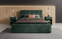 Designer gestoffeerd bed Elara in corduroy met opbergruimte