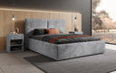 Designer gestoffeerd bed Elara in corduroy met opbergruimte