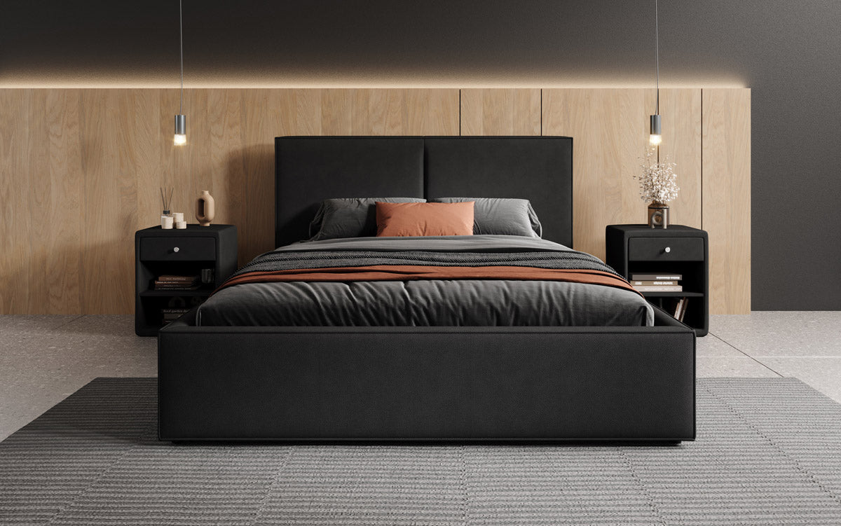 Designer gestoffeerd bed Elara met opbergruimte