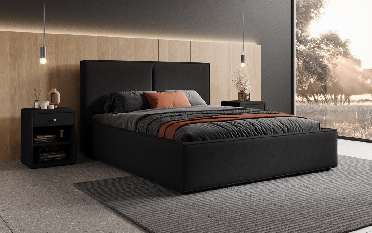 Designer gestoffeerd bed Elara met opbergruimte