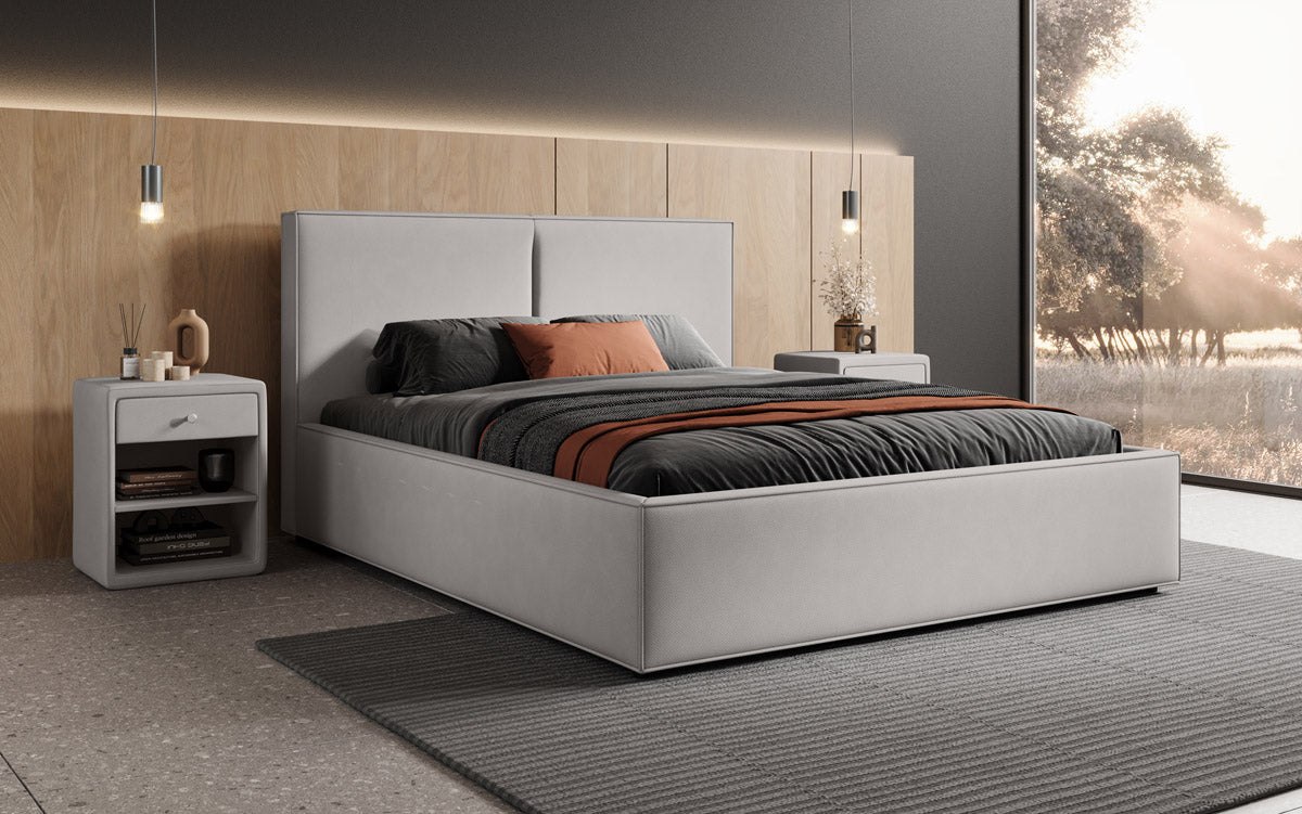 Designer gestoffeerd bed Elara met opbergruimte