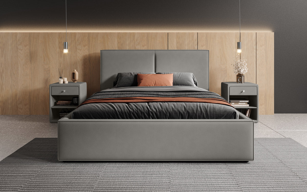 Designer gestoffeerd bed Elara met opbergruimte