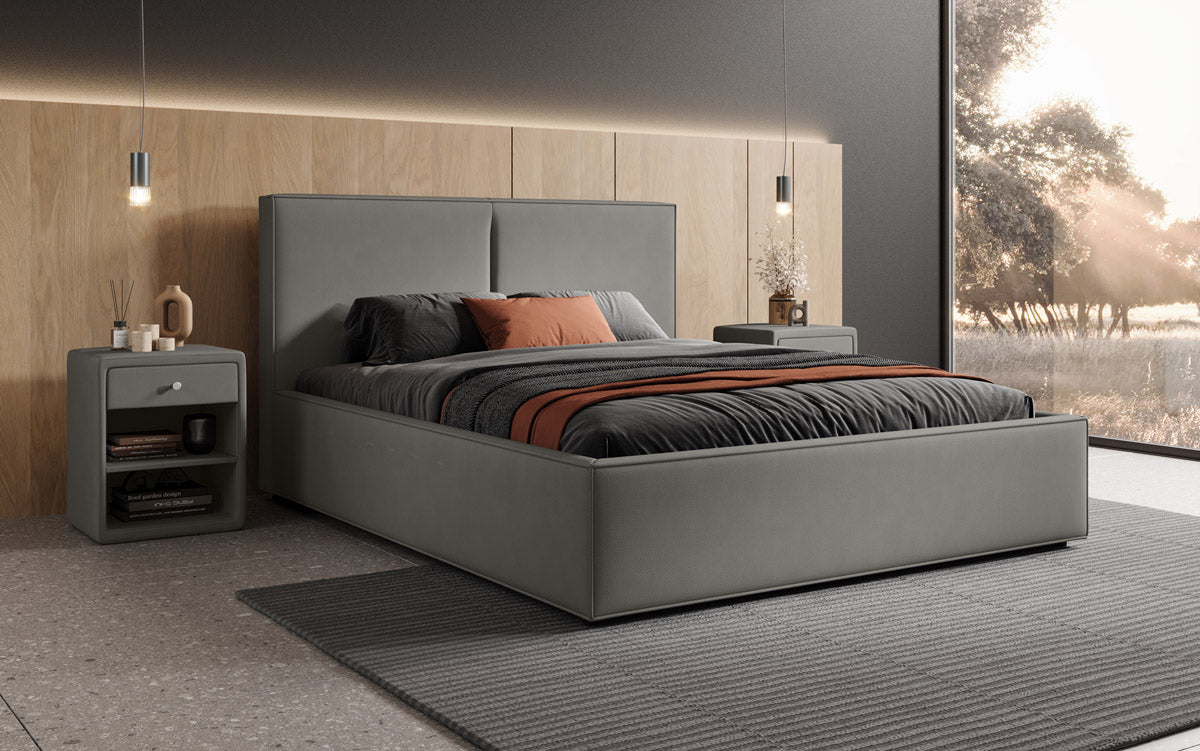 Designer gestoffeerd bed Elara met opbergruimte