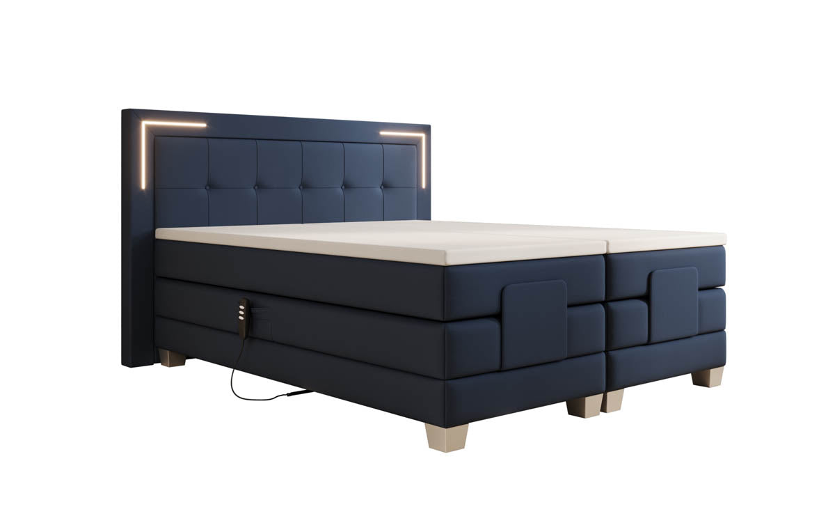 Boxspringbed Noctis kunstleer elektrisch verstelbaar met LED