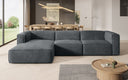Designer hoekbank Comfy in Fluweel