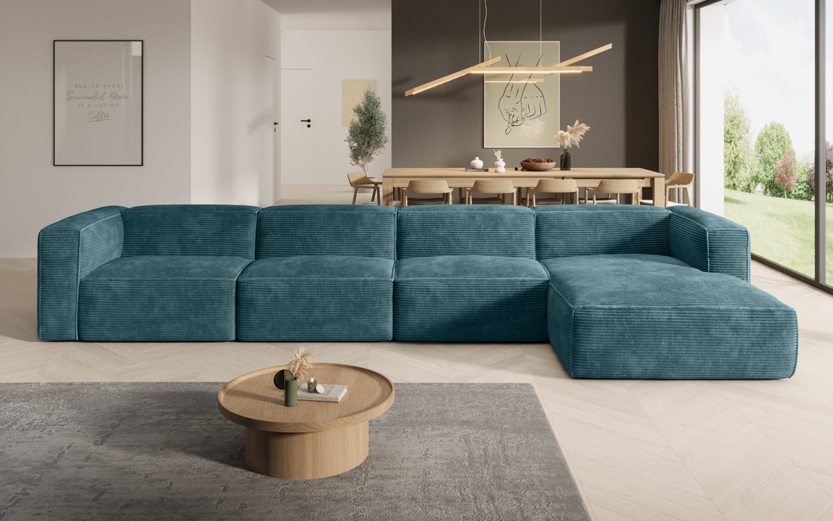 Designer Sofa Comfy L Maxi in Ribstof