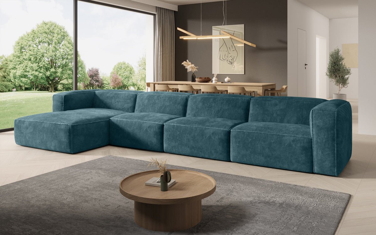Designer Sofa Comfy L Maxi in Ribstof