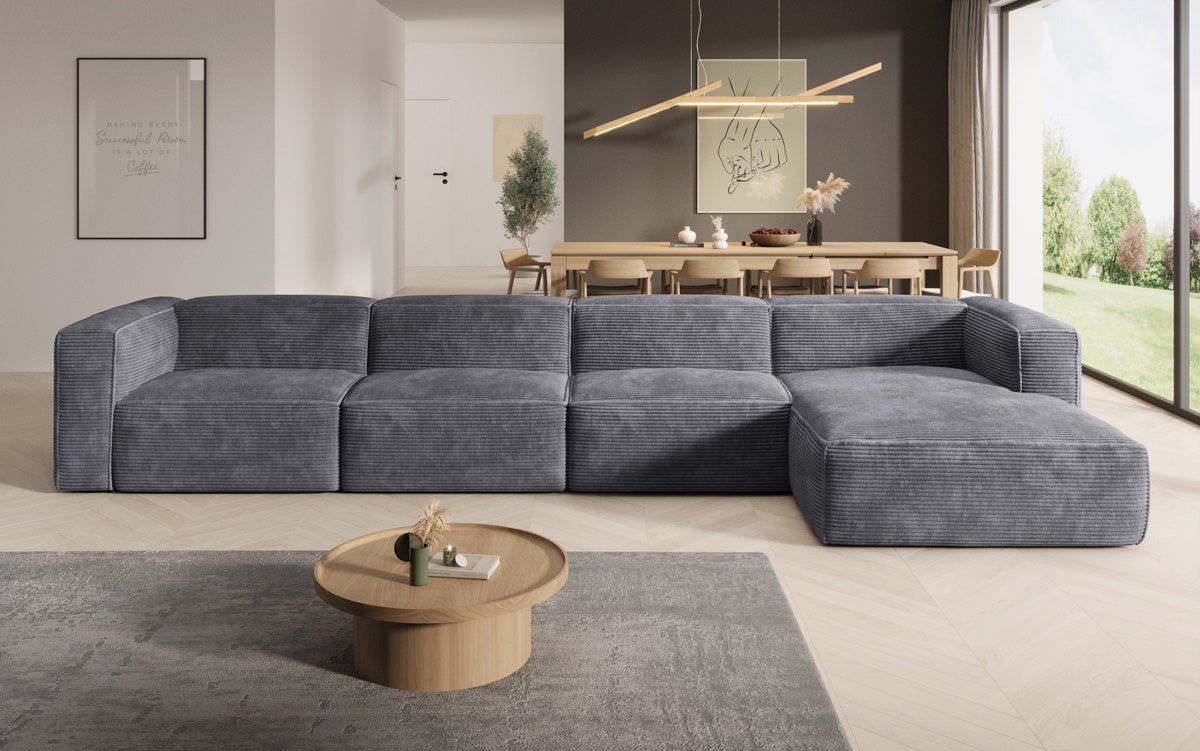 Designer Sofa Comfy L Maxi in Ribstof