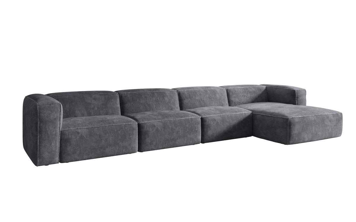 Designer Sofa Comfy L Maxi in Ribstof