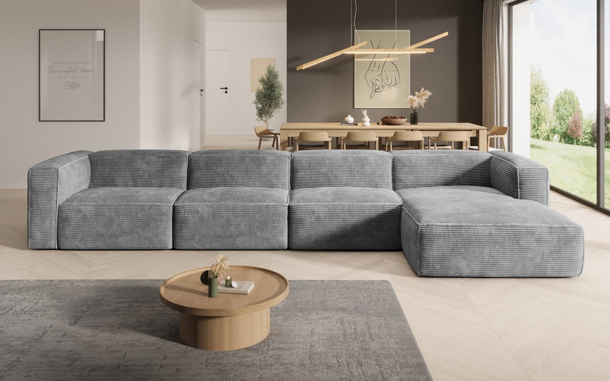 Designer Sofa Comfy L Maxi in Ribstof