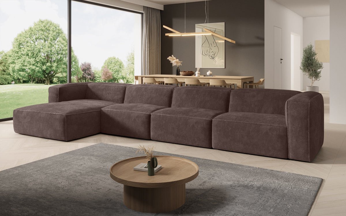 Designer Sofa Comfy L Maxi in Ribstof