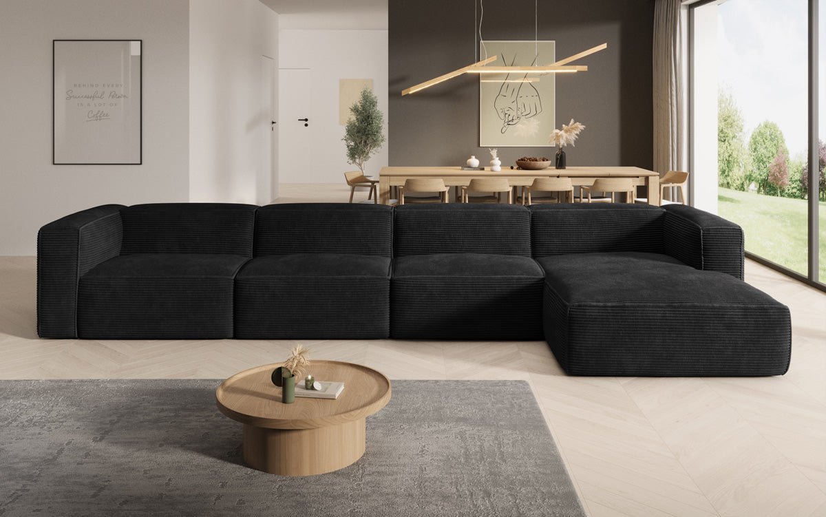 Designer Sofa Comfy L Maxi in Ribstof