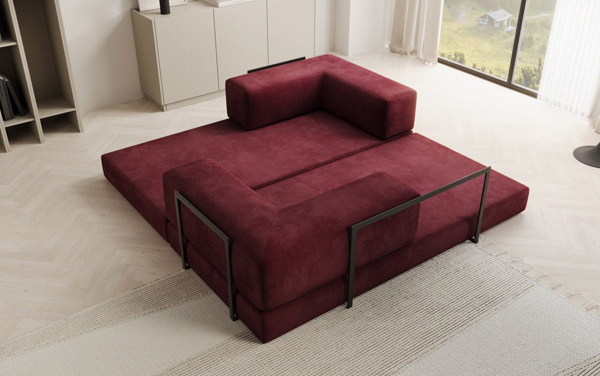 Designer Sofa Lazy 3-zits in fluweel