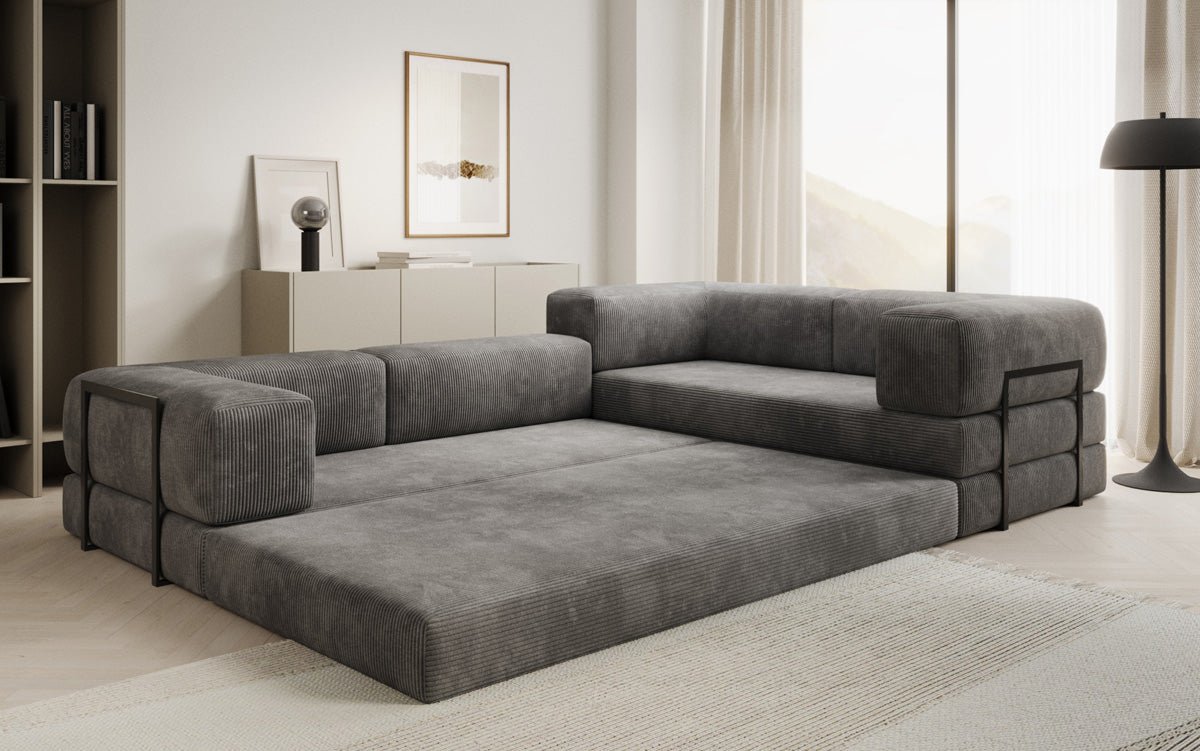 Designer Sofa Lazy L gesloten in Cord
