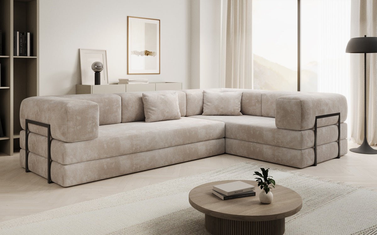 Designer Sofa Lazy L gesloten in Cord
