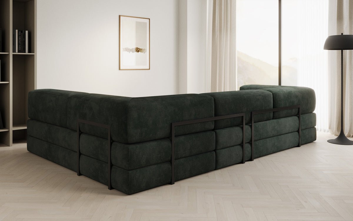 Designer Sofa Lazy L in Corduroy