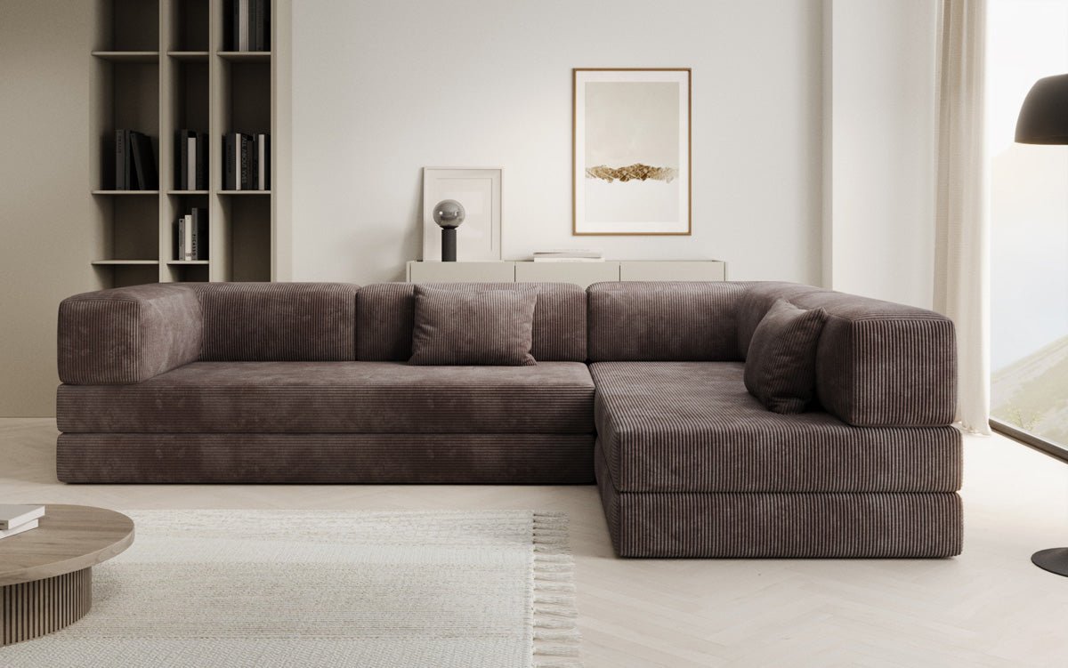 Designer Sofa Lazy L in Corduroy