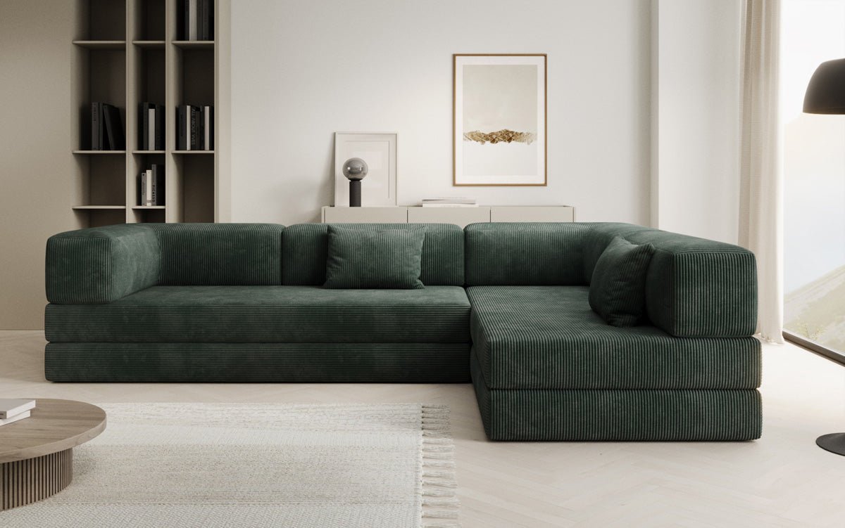 Designer Sofa Lazy L in Corduroy