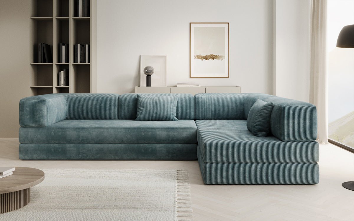 Designer Sofa Lazy L in Corduroy