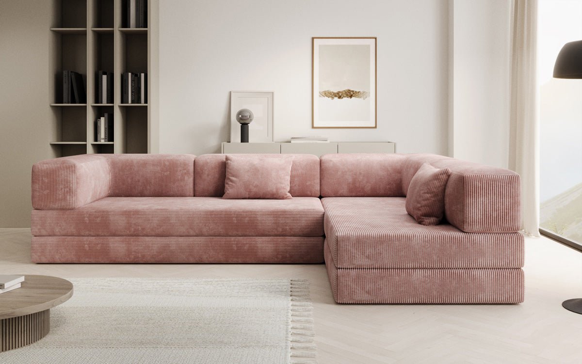 Designer Sofa Lazy L in Corduroy
