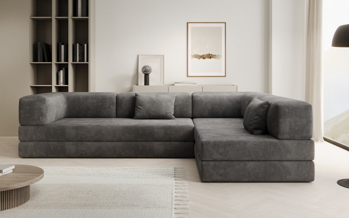 Designer Sofa Lazy L in Corduroy