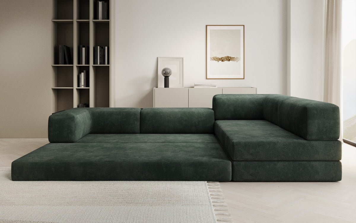 Designer Sofa Lazy L in Corduroy