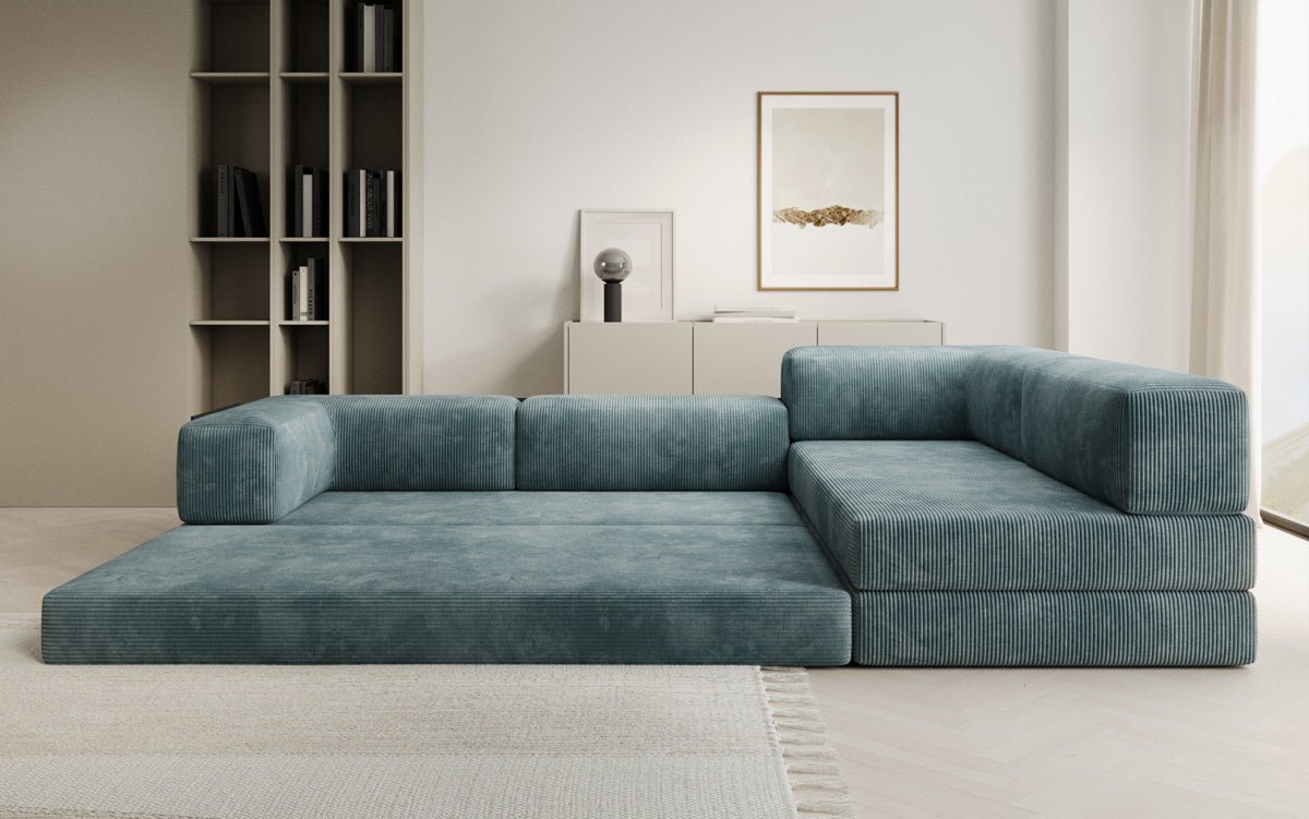 Designer Sofa Lazy L in Corduroy