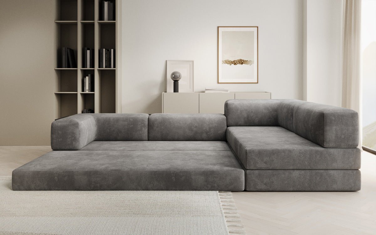 Designer Sofa Lazy L in Corduroy