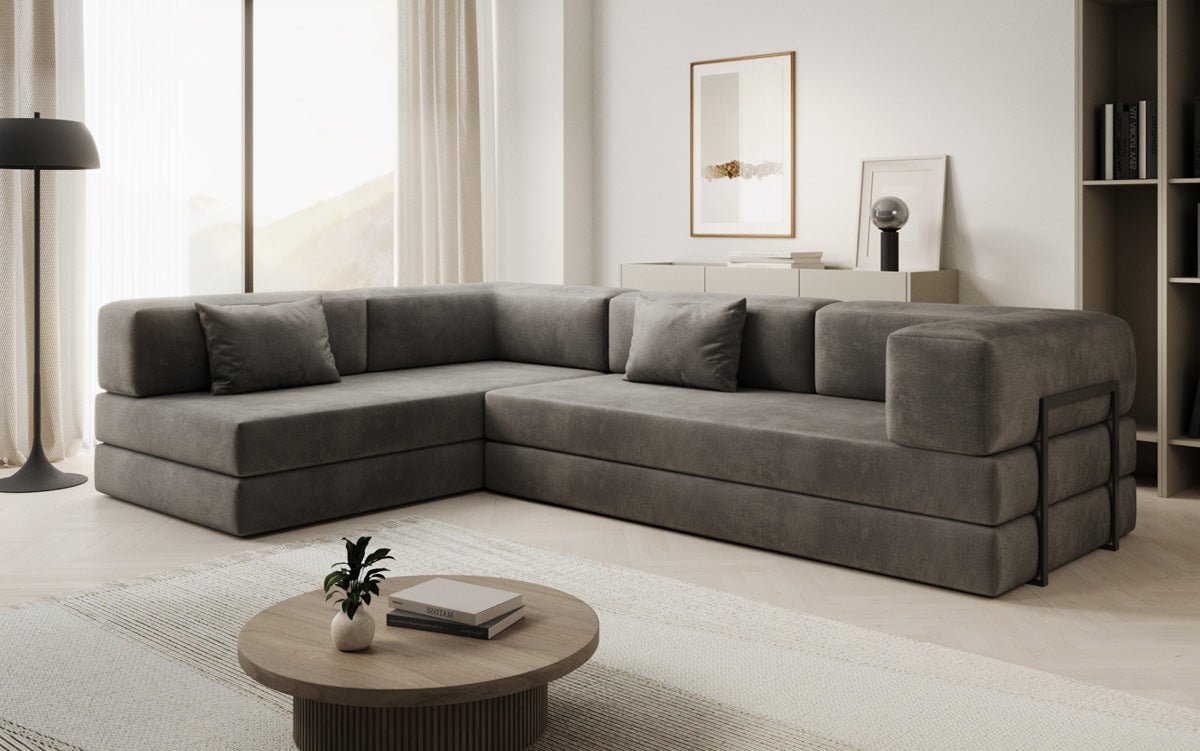 Designer Sofa Lazy L in Fluweel