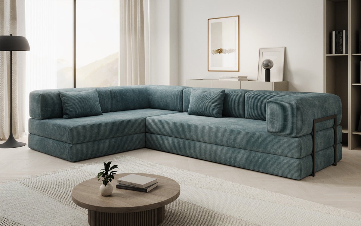 Designer Sofa Lazy L in Corduroy