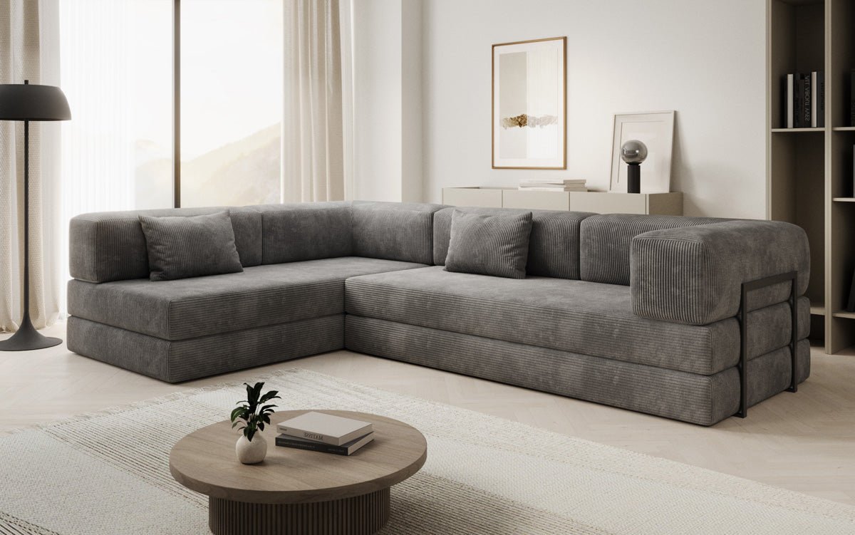 Designer Sofa Lazy L in Corduroy