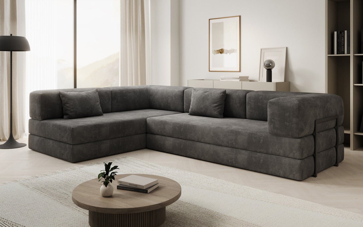 Designer Sofa Lazy L in Corduroy