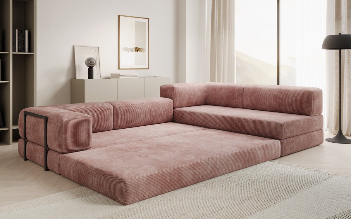 Designer Sofa Lazy L in Corduroy