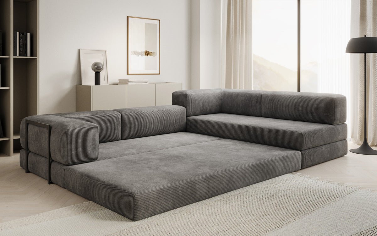 Designer Sofa Lazy L in Corduroy