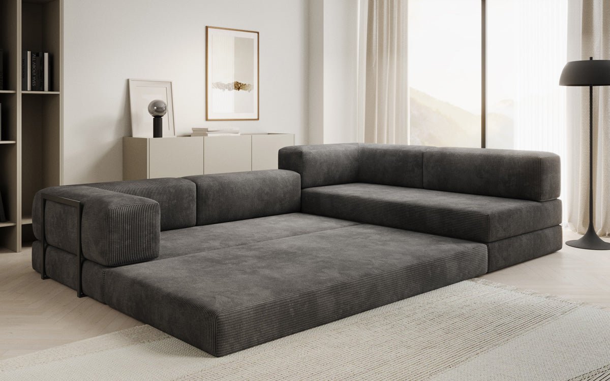 Designer Sofa Lazy L in Corduroy