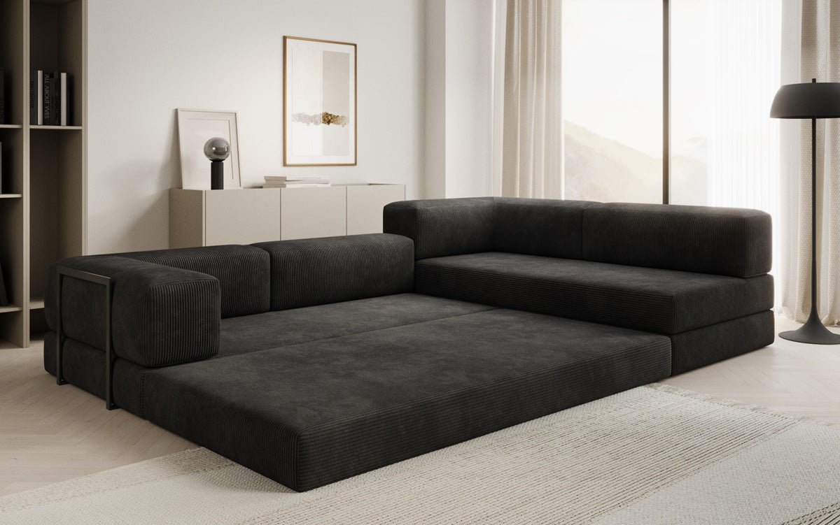 Designer Sofa Lazy L in Corduroy