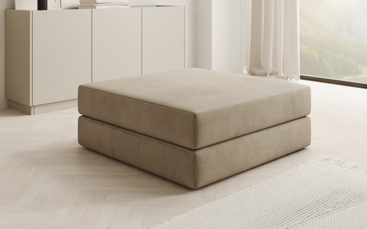 Beistellhocker Lazy in Fluweel